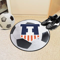 Illinois Illini Soccer Ball Rug - 27in. Diameter - Illinois
