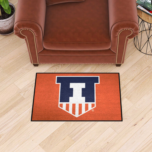 Illinois Illini Starter Mat Accent Rug - 19in. x 30in. - Illinois