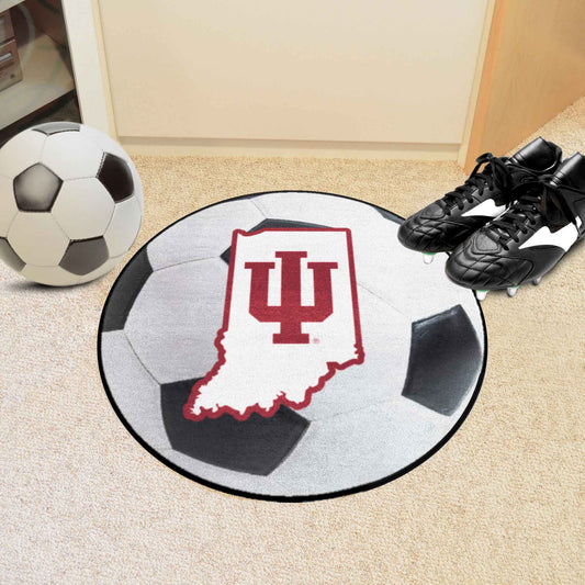 Indiana Hooisers Soccer Ball Rug - 27in. Diameter - Indiana