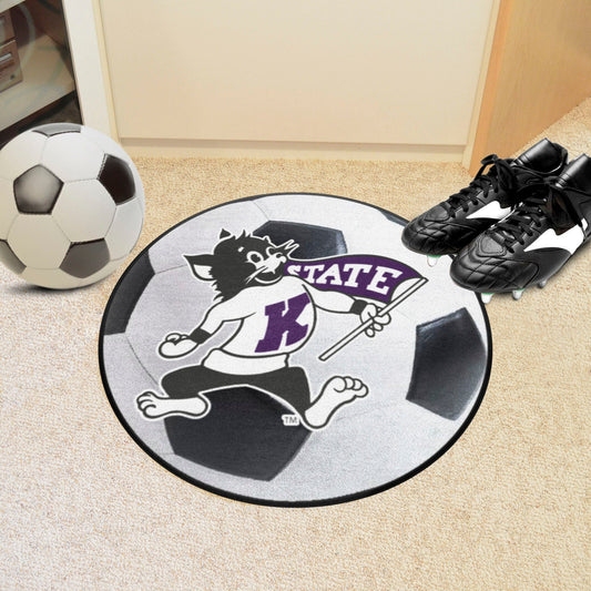 Kansas State Wildcats Soccer Ball Rug - 27in. Diameter - Kansas State