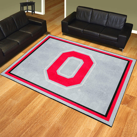 Ohio State Buckeyes 8ft. x 10 ft. Plush Area Rug - Ohio State