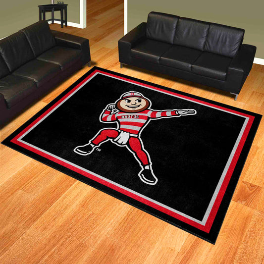 Ohio State Buckeyes 8ft. x 10 ft. Plush Area Rug - Ohio State