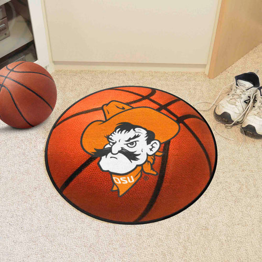Oklahoma State Cowboys Basketball Rug - 27in. Diameter - Oklahoma State