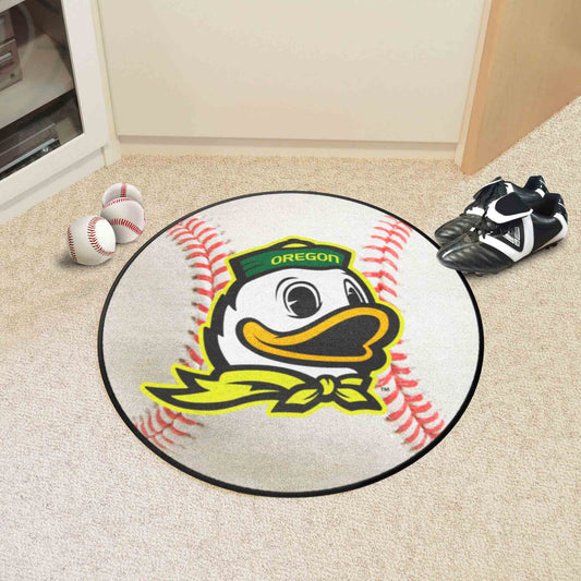 Oregon Ducks Baseball Rug - 27in. Diameter - Oregon