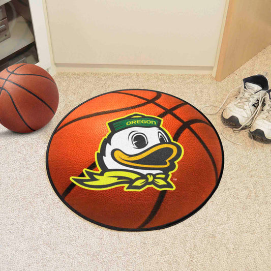 Oregon Ducks Basketball Rug - 27in. Diameter - Oregon