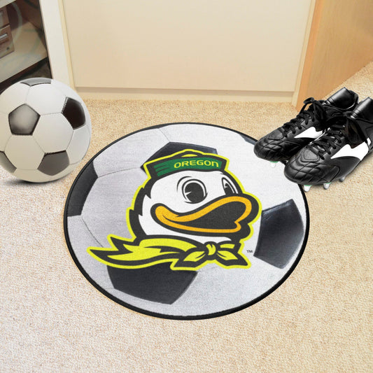Oregon Ducks Soccer Ball Rug - 27in. Diameter - Oregon
