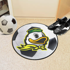 Oregon Ducks Soccer Ball Rug - 27in. Diameter - Oregon