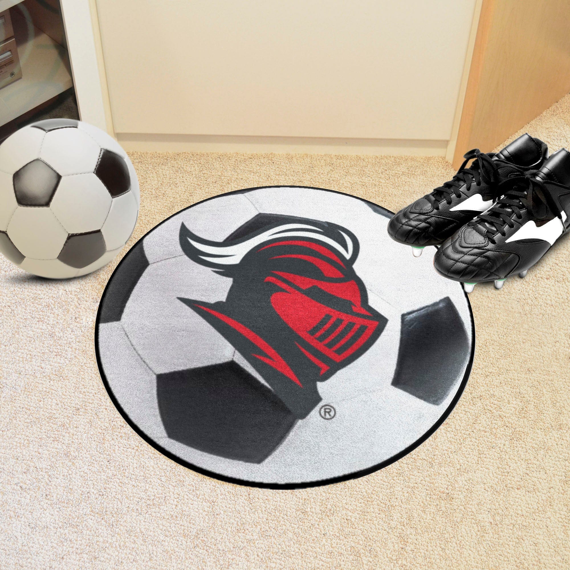 Rutgers Scarlett Knights Soccer Ball Rug - 27in. Diameter - Rutgers