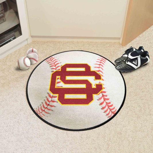 Southern California Trojans Baseball Rug - 27in. Diameter