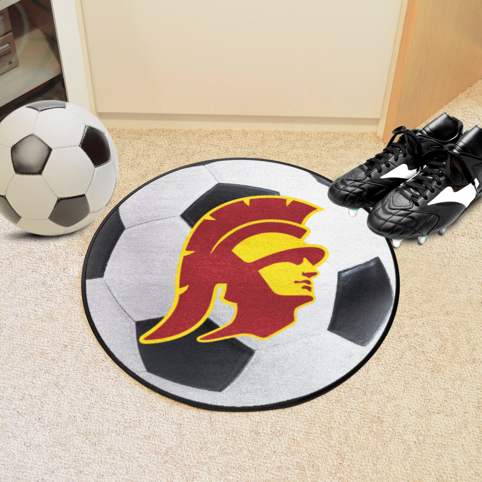 Southern California Trojans Soccer Ball Rug - 27in. Diameter