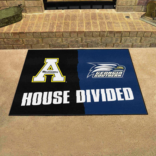 Appalachian State Mountaineers House Divided Rug - 34 in. x 42.5 in. - House Divided - Appalachian State / Georgia Southern