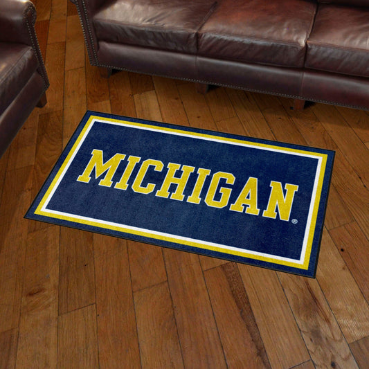 Michigan Wolverines 3ft. x 5ft. Plush Area Rug