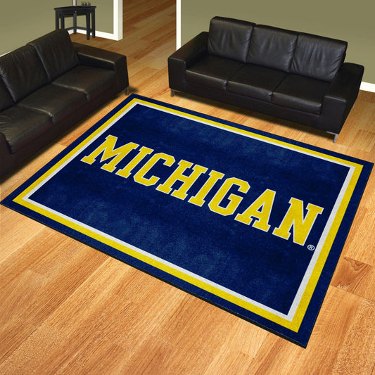 Michigan Wolverines 8ft. x 10 ft. Plush Area Rug - Michigan