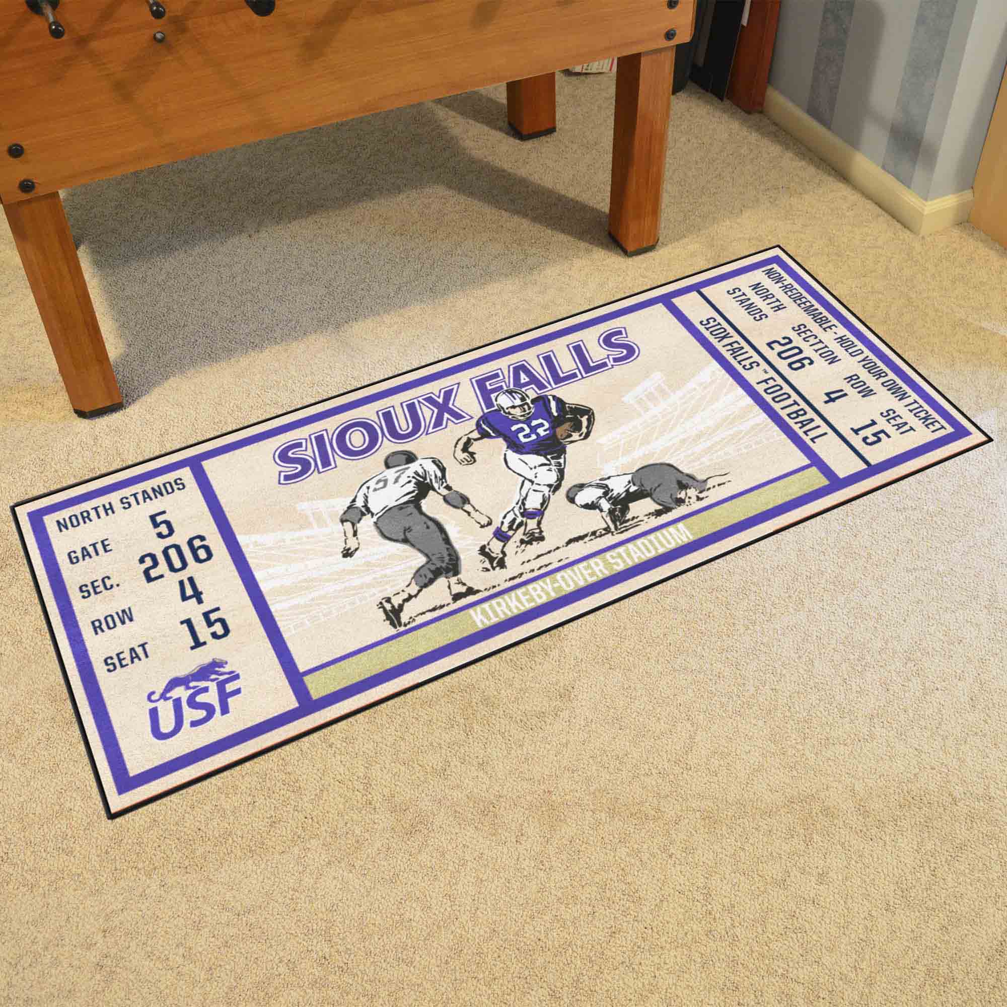 University of Sioux Falls Ticket Runner Rug - 30in. x 72in.