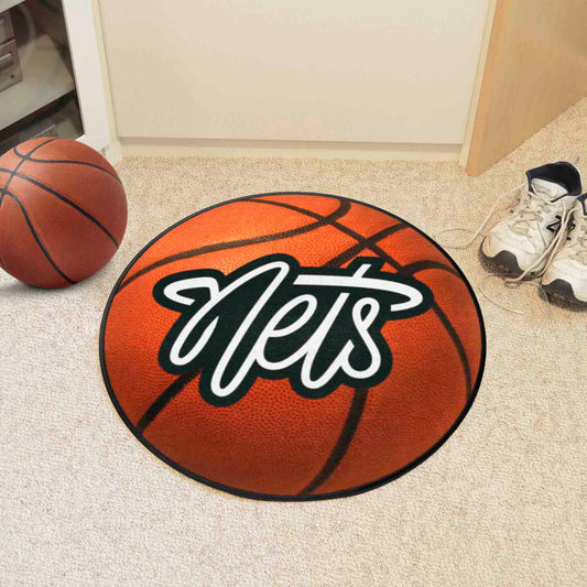 Brooklyn Nets Basketball Rug - 27in. Diameter - Brooklyn Nets