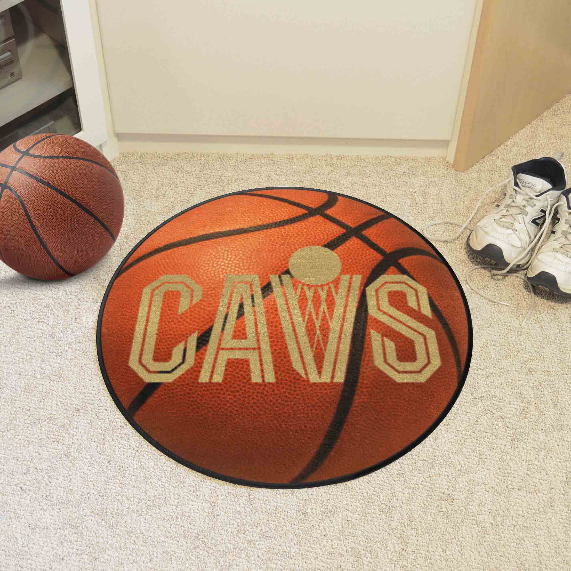 Cleveland Cavaliers Basketball Rug - 27in. Diameter - Cleveland Cavaliers
