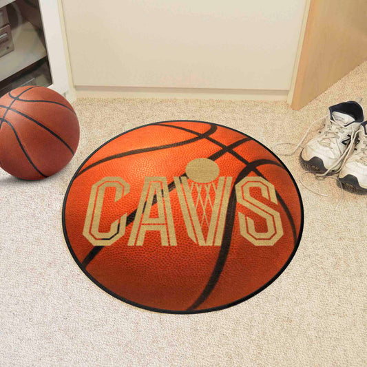 Cleveland Cavaliers Basketball Rug - 27in. Diameter - Cleveland Cavaliers
