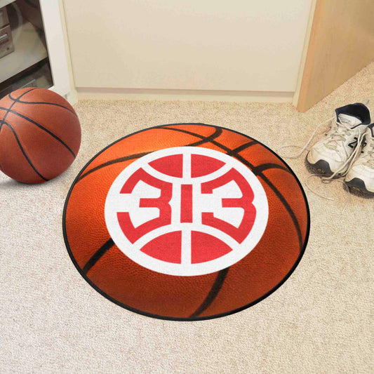 Detroit Pistons Basketball Rug - 27in. Diameter - Detroit Pistons