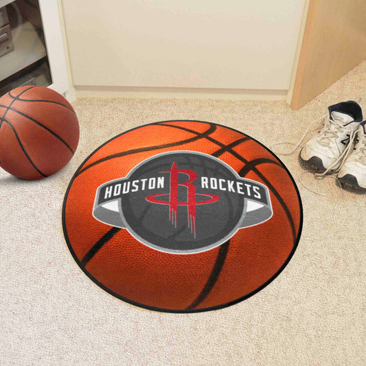 Houston Rockets Basketball Rug - 27in. Diameter - Houston Rockets