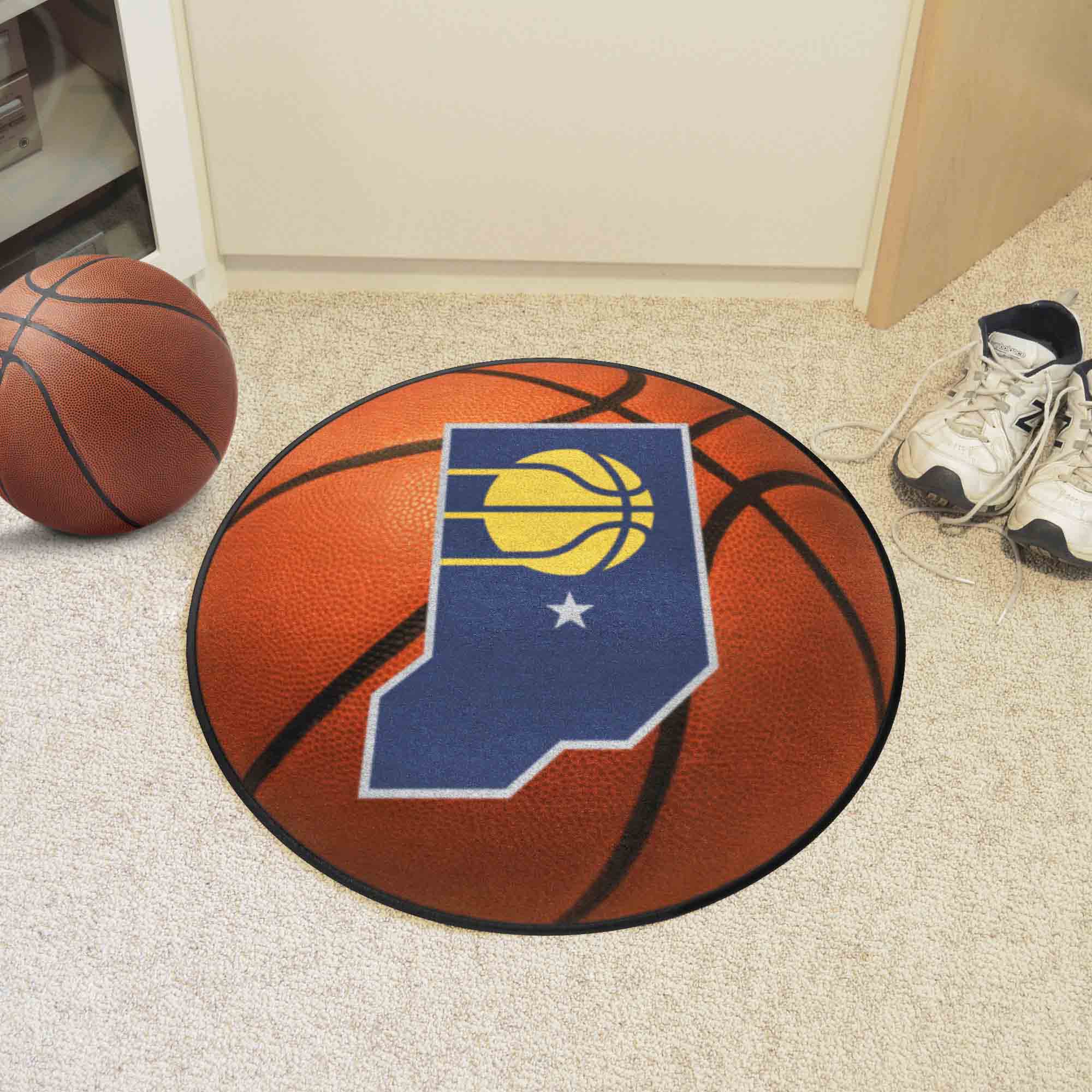 Indiana Pacers Basketball Rug - 27in. Diameter - Indiana Pacers