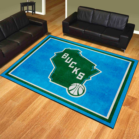 Milwaukee Bucks 8ft. x 10 ft. Plush Area Rug