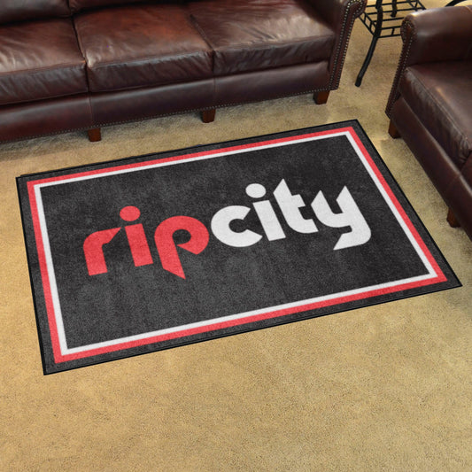 Portland Trail Blazers 4ft. x 6ft. Plush Area Rug - Portland Trail Blazers