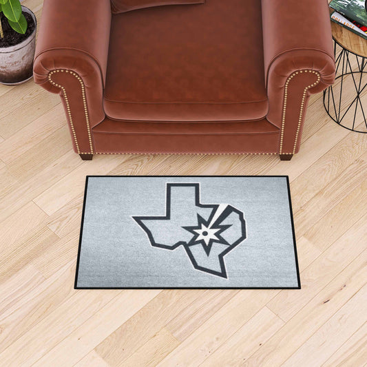 San Antonio Spurs Starter Mat Accent Rug - 19in. x 30in. - San Antonio Spurs