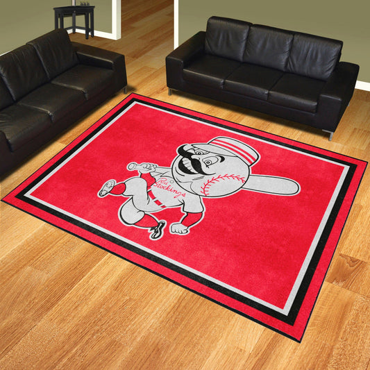 Cincinnati Reds 8ft. x 10 ft. Plush Area Rug - Retro Collection - Cincinnati Reds