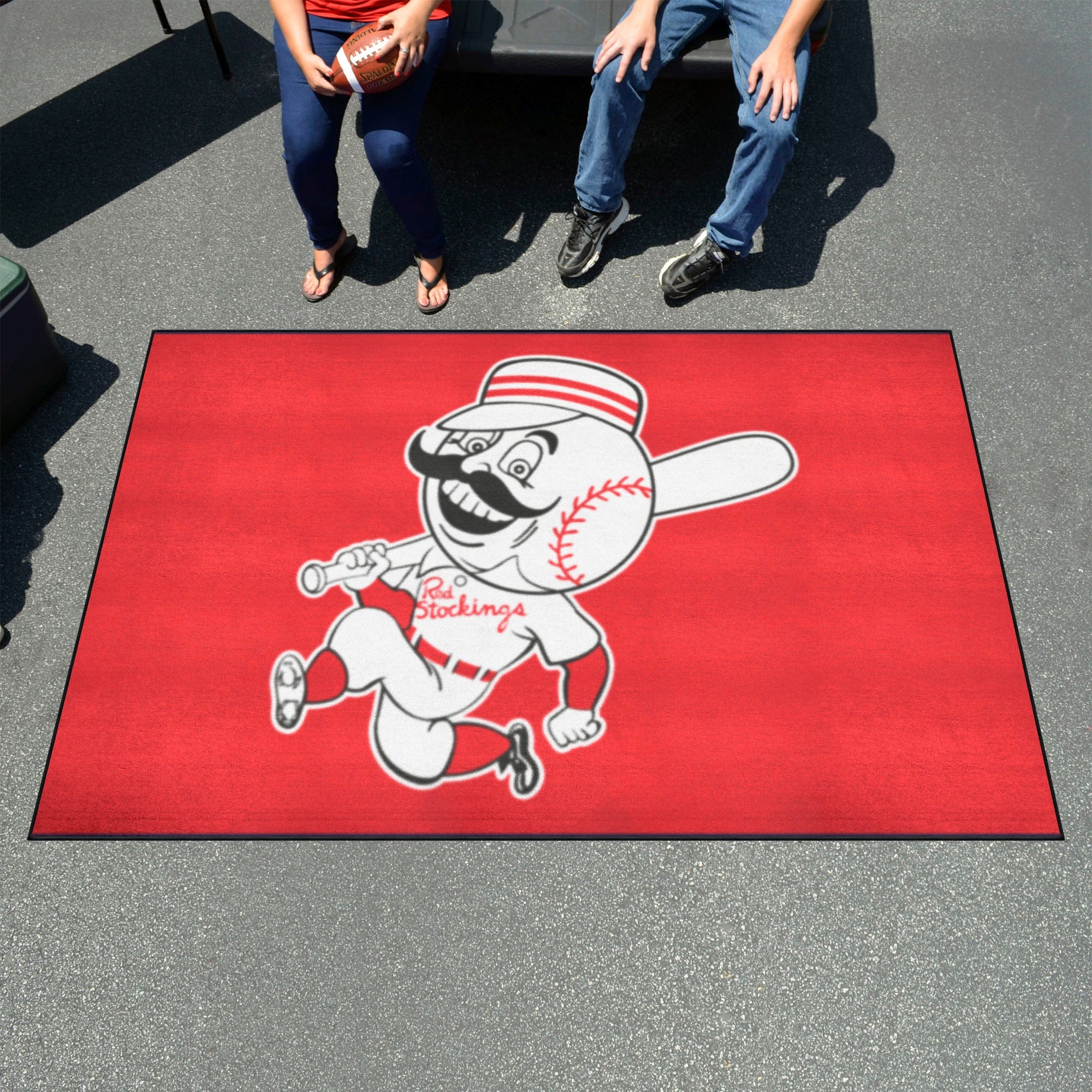 Cincinnati Reds Ulti-Mat Rug - 5ft. x 8ft. - Retro Collection - Cincinnati Reds