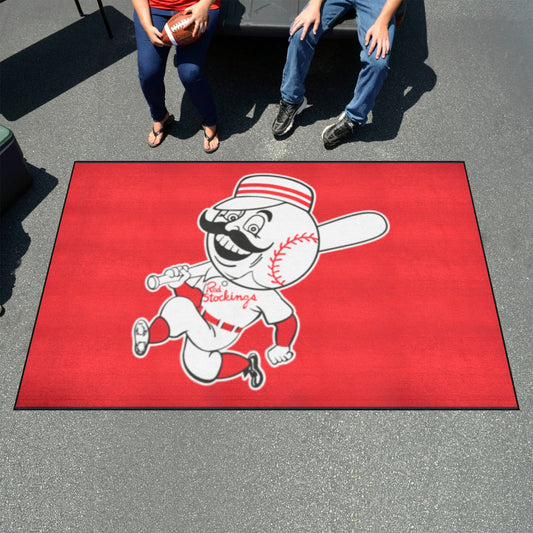 Cincinnati Reds Ulti-Mat Rug - 5ft. x 8ft. - Retro Collection - Cincinnati Reds