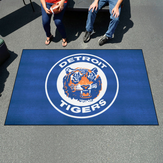 Detroit Tigers Ulti-Mat Rug - 5ft. x 8ft. - Retro Collection - Detroit Tigers