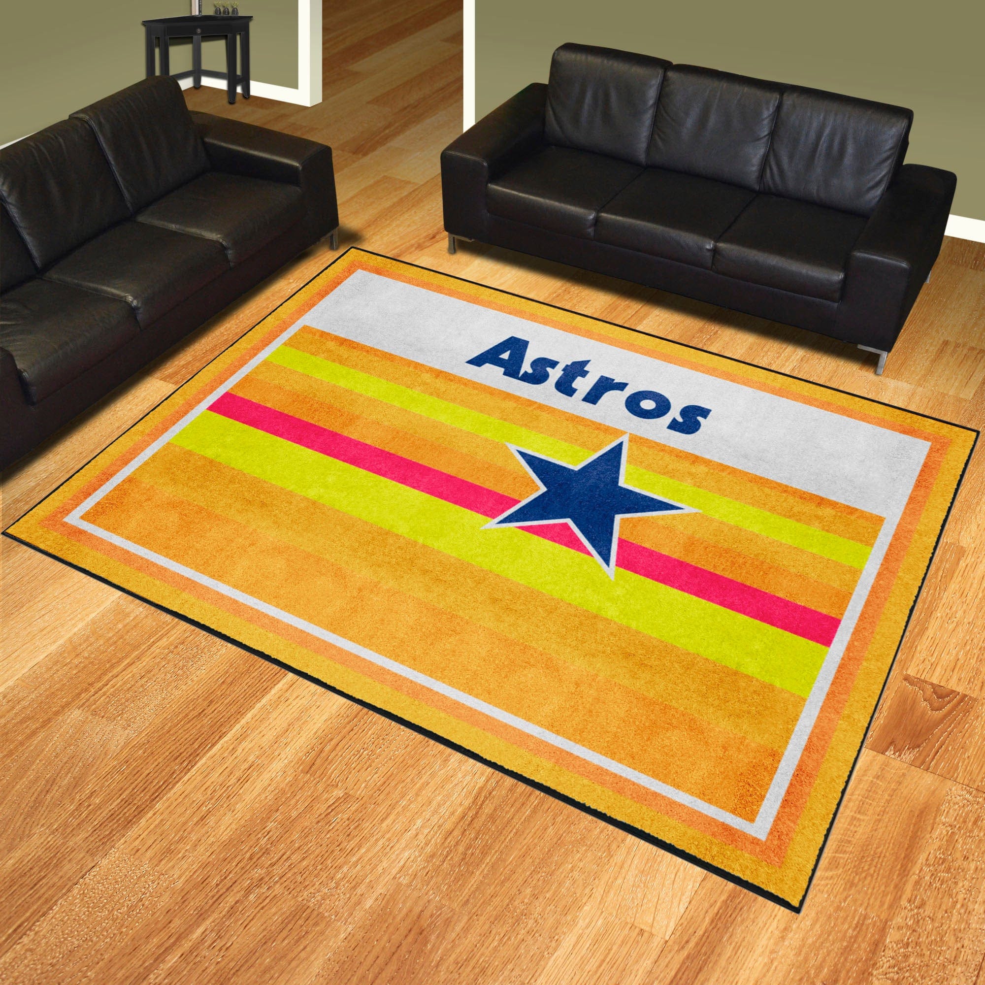 Houston Astros 8ft. x 10 ft. Plush Area Rug - Retro Collection - Houston Astros