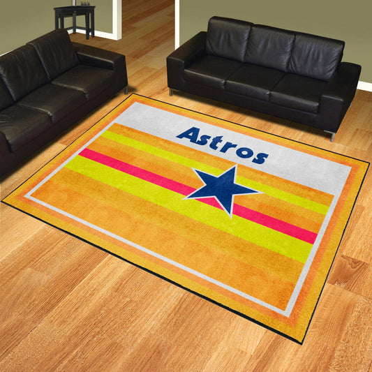 Houston Astros 8ft. x 10 ft. Plush Area Rug - Retro Collection - Houston Astros