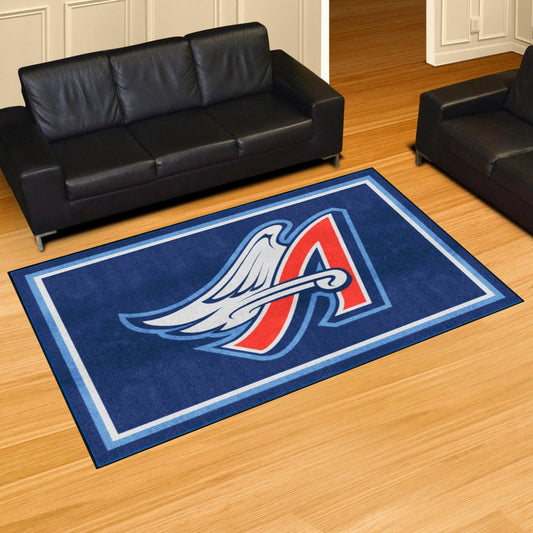 Anaheim Angels 5ft. x 8 ft. Plush Area Rug - Retro Collection - Anaheim Angels