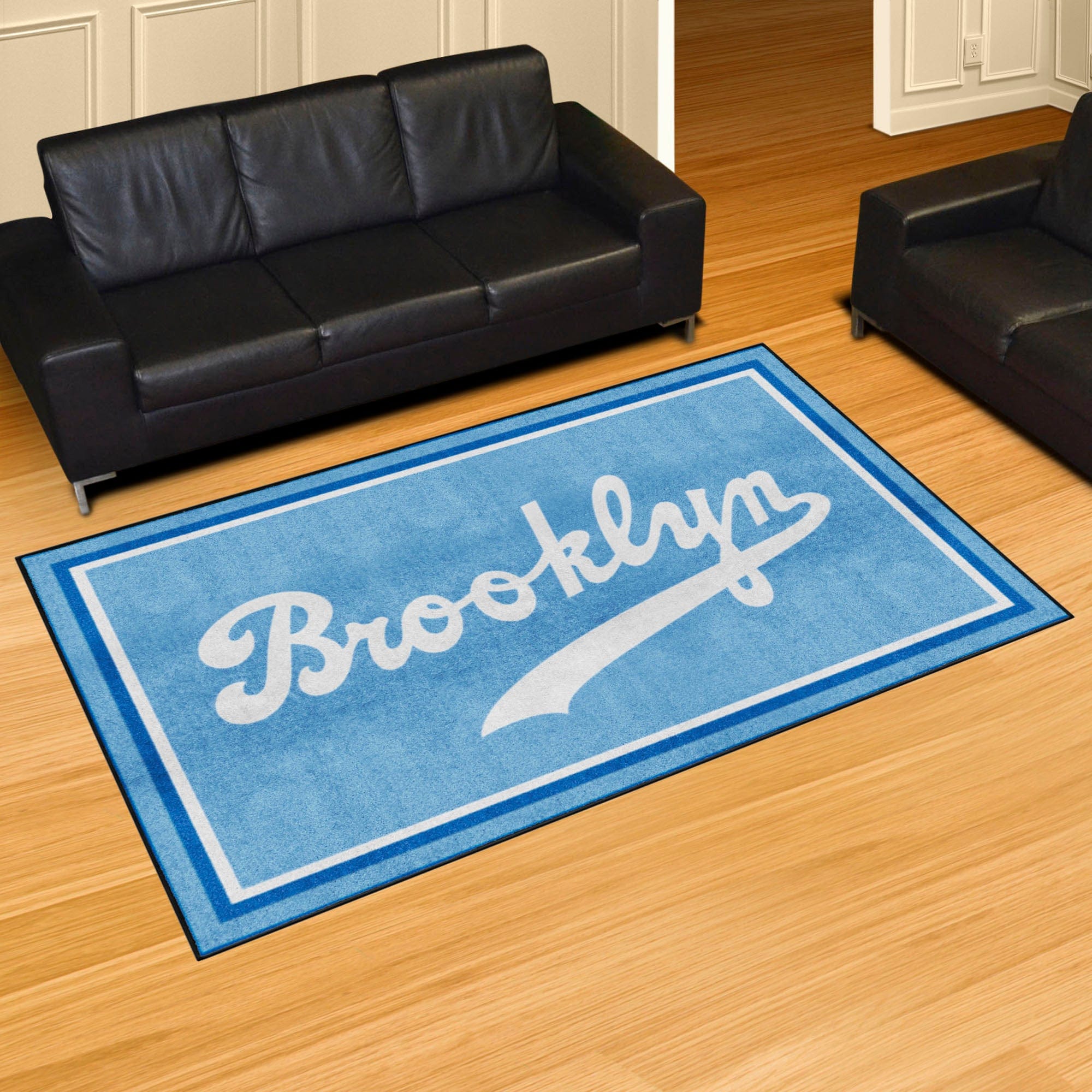 Brooklyn Dodgers 5ft. x 8 ft. Plush Area Rug - Retro Collection - Brooklyn Dodgers
