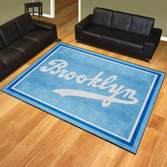 Brooklyn Dodgers 8ft. x 10 ft. Plush Area Rug - Retro Collection - Brooklyn Dodgers