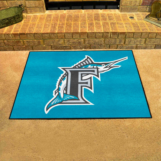 Florida Marlins All-Star Rug - 34 in. x 42.5 in. - Retro Collection - Florida Marlins