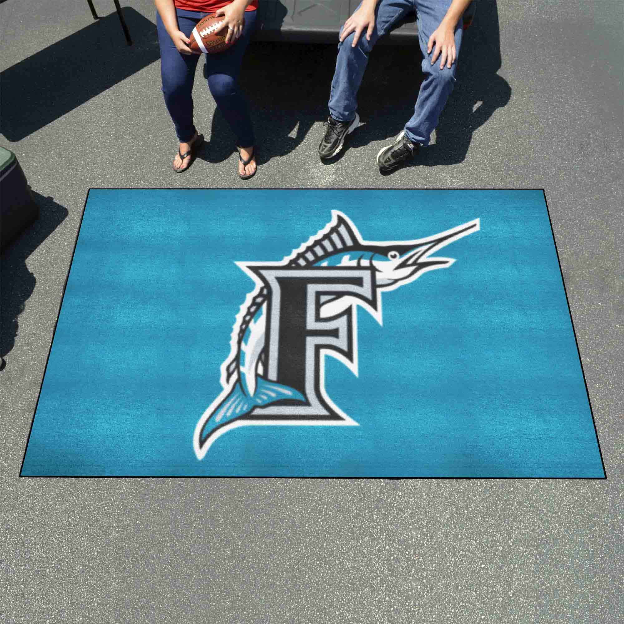 Florida Marlins Ulti-Mat Rug - 5ft. x 8ft. - Retro Collection - Florida Marlins