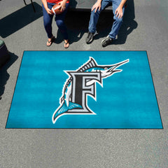 Florida Marlins Ulti-Mat Rug - 5ft. x 8ft. - Retro Collection - Florida Marlins