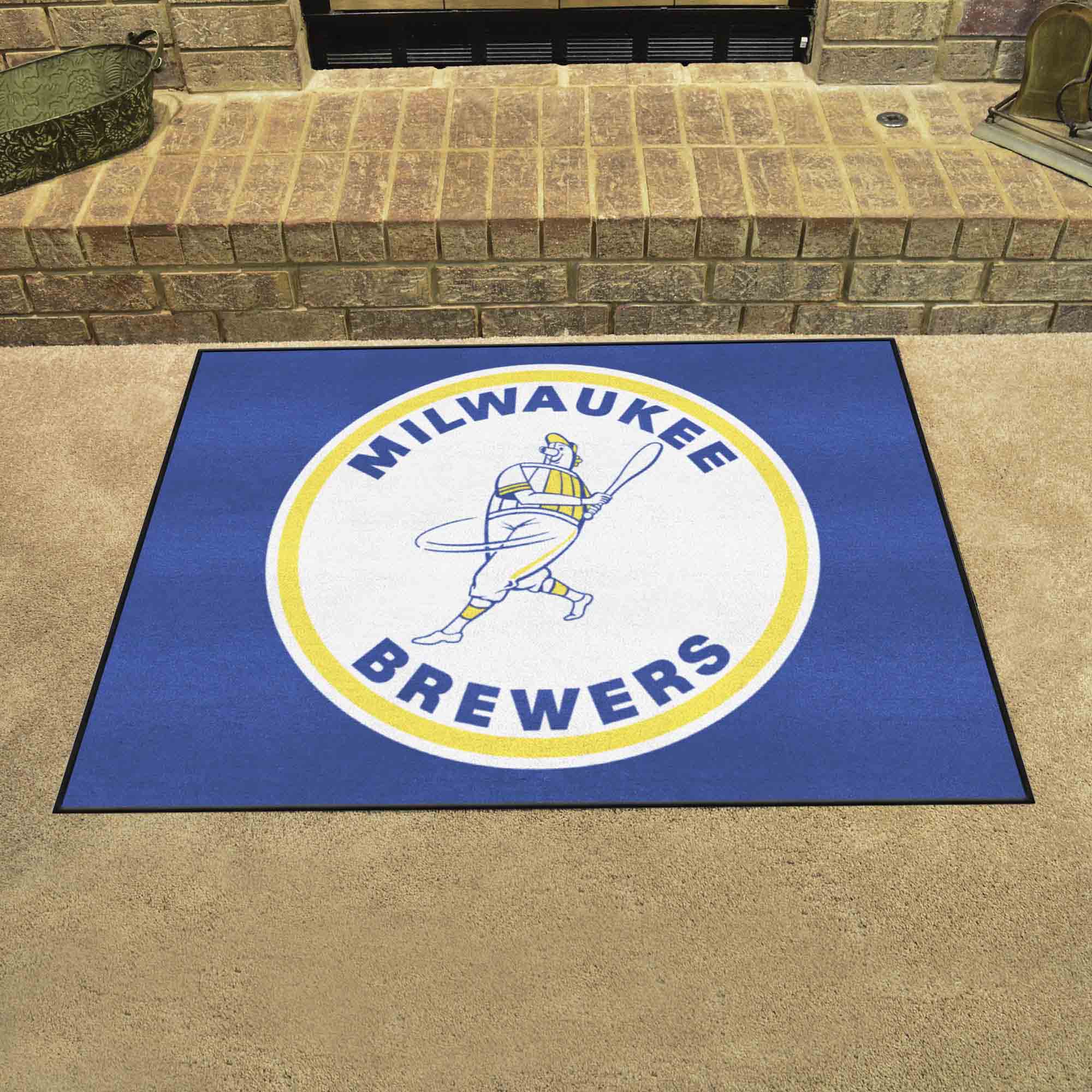Milwaukee Brewers All-Star Rug - 34 in. x 42.5 in. - Retro Collection - Milwaukee Brewers