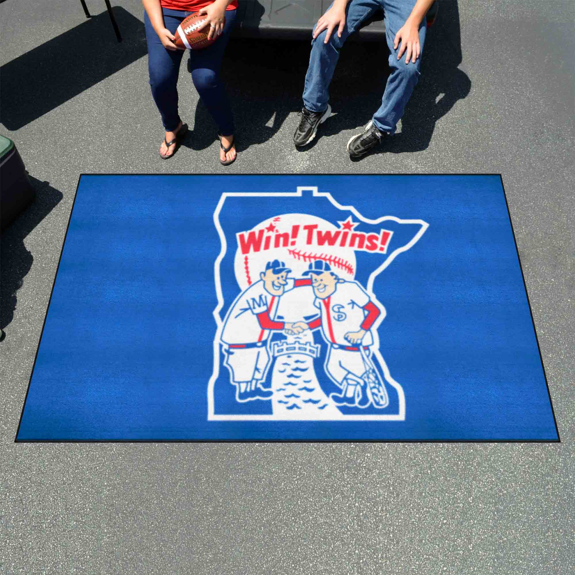 Minnesota Twins Ulti-Mat Rug - 5ft. x 8ft. - Retro Collection - Minnesota Twins