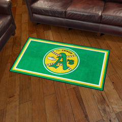 Oakland Athletics 3ft. x 5ft. Plush Area Rug - Retro Collection - Oakland Athletics