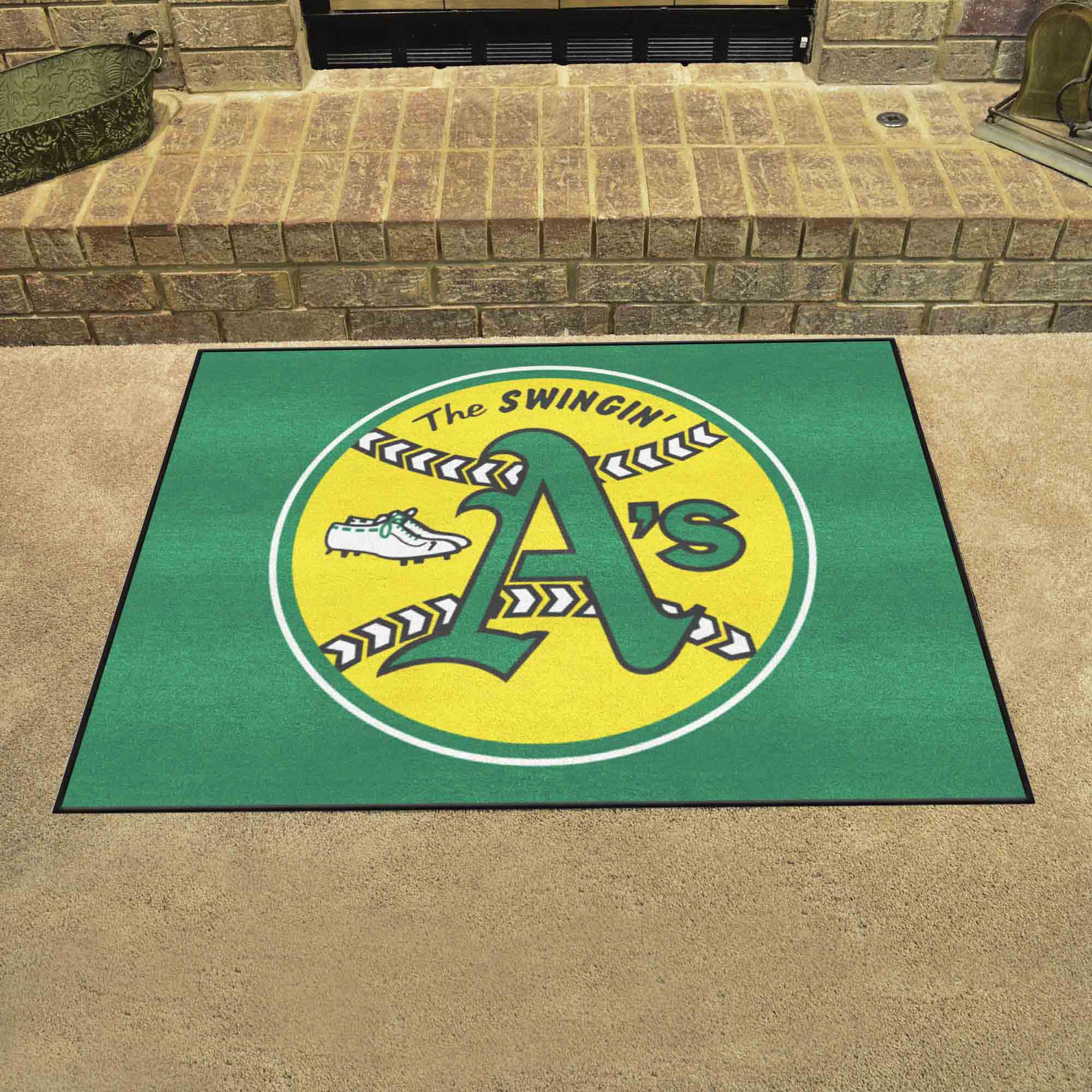 Oakland Athletics All-Star Rug - 34 in. x 42.5 in. - Retro Collection - Oakland Athletics