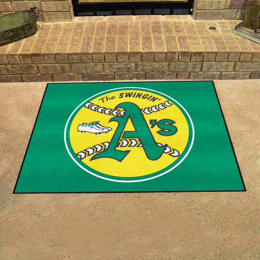 Oakland Athletics All-Star Rug - 34 in. x 42.5 in. - Retro Collection - Oakland Athletics
