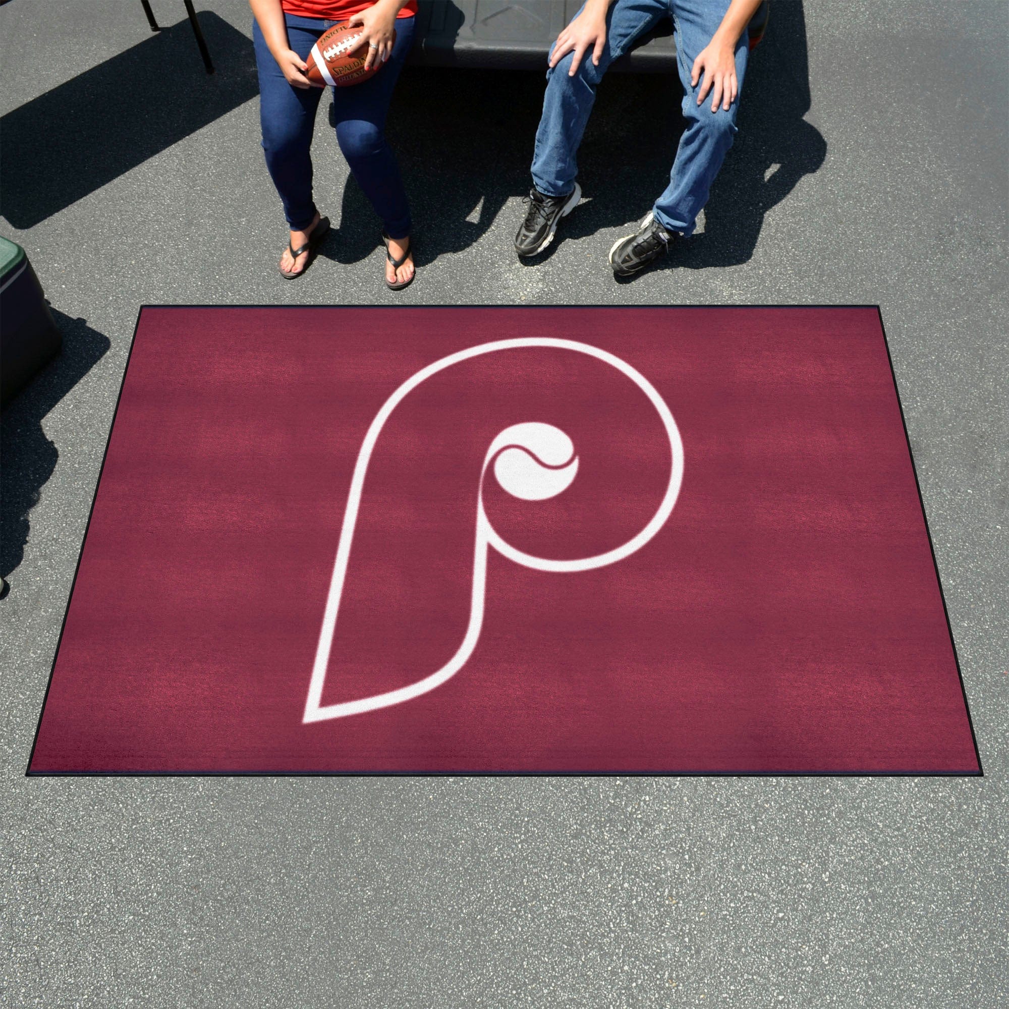 Philadelphia Phillies Ulti-Mat Rug - 5ft. x 8ft. - Retro Collection - Philadelphia Phillies
