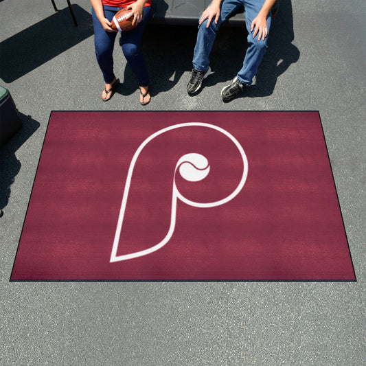 Philadelphia Phillies Ulti-Mat Rug - 5ft. x 8ft. - Retro Collection - Philadelphia Phillies