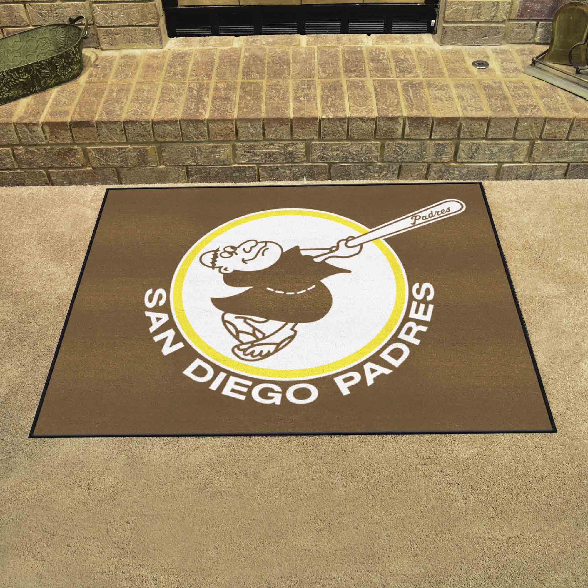 San Diego Padres All-Star Rug - 34 in. x 42.5 in. - Retro Collection - San Diego Padres