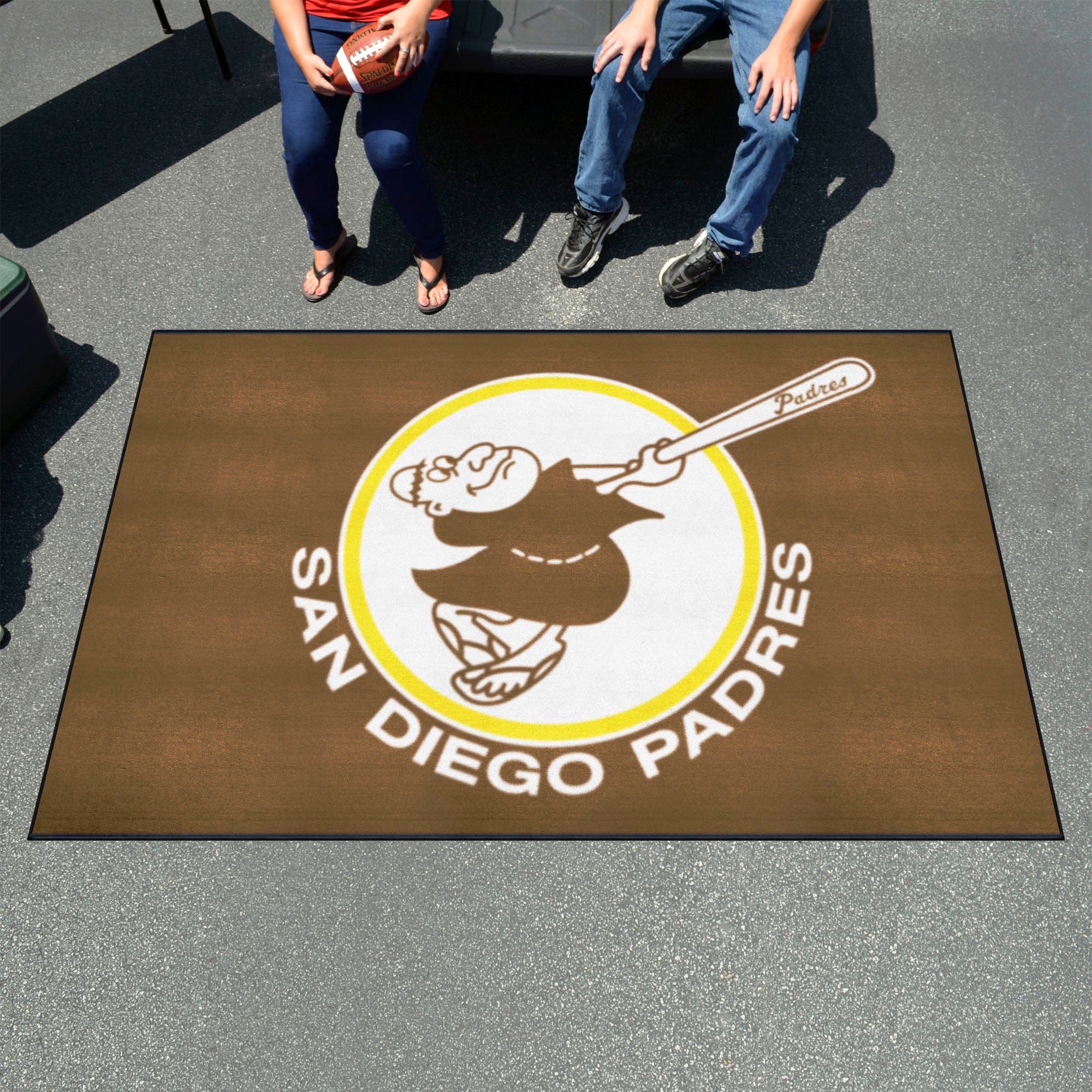 San Diego Padres Ulti-Mat Rug - 5ft. x 8ft. - Retro Collection - San Diego Padres