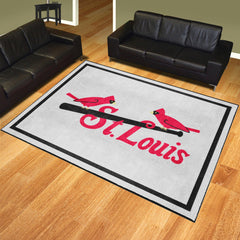 Alfombra de felpa de 2,4 x 3 m de los St. Louis Cardinals - Colección retro