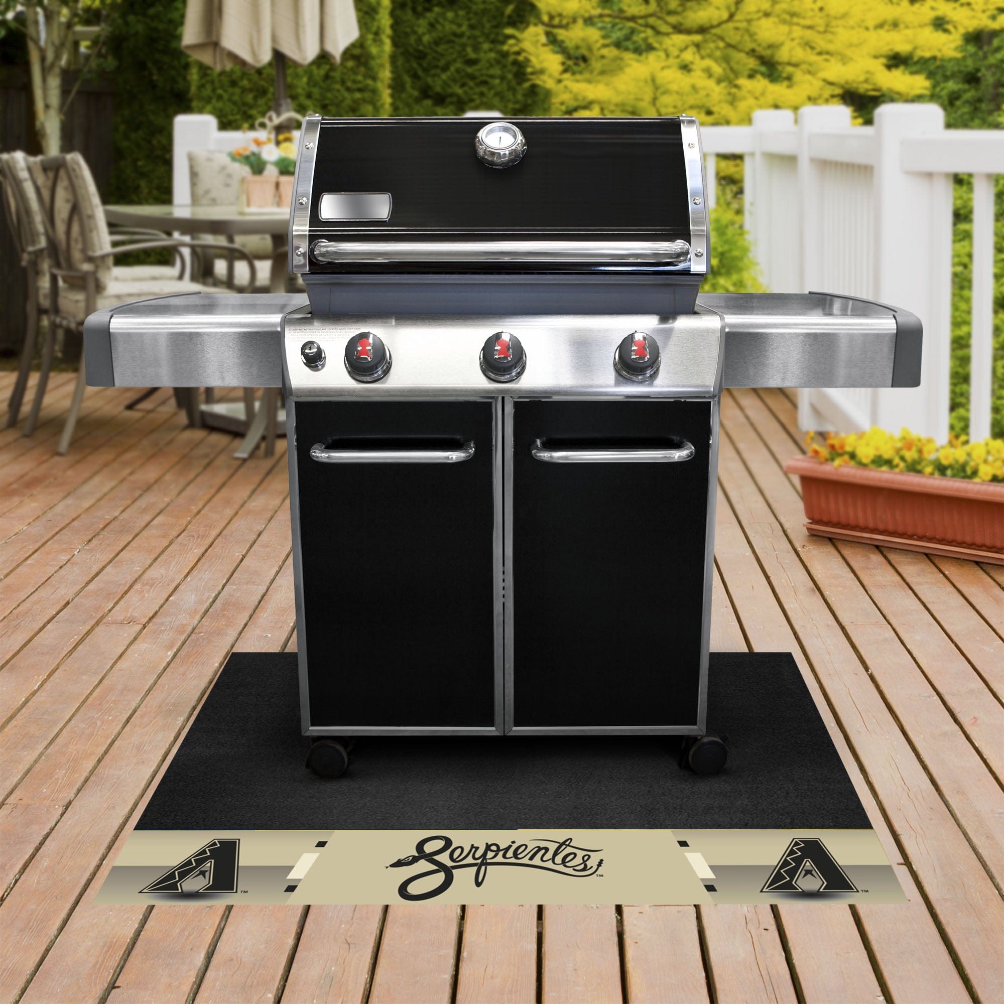 Arizona Diamondbacks Vinyl Grill Mat - 26in. x 42in. - Arizona Diamondbacks